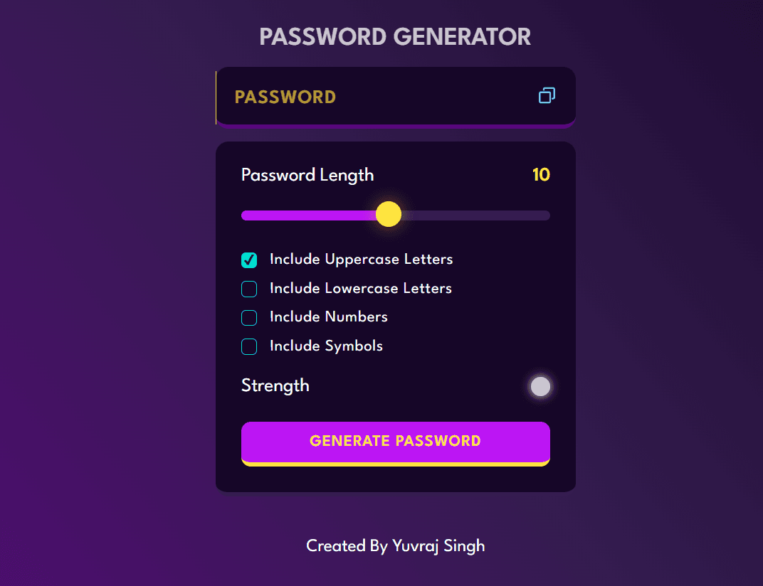 Random Password Generator